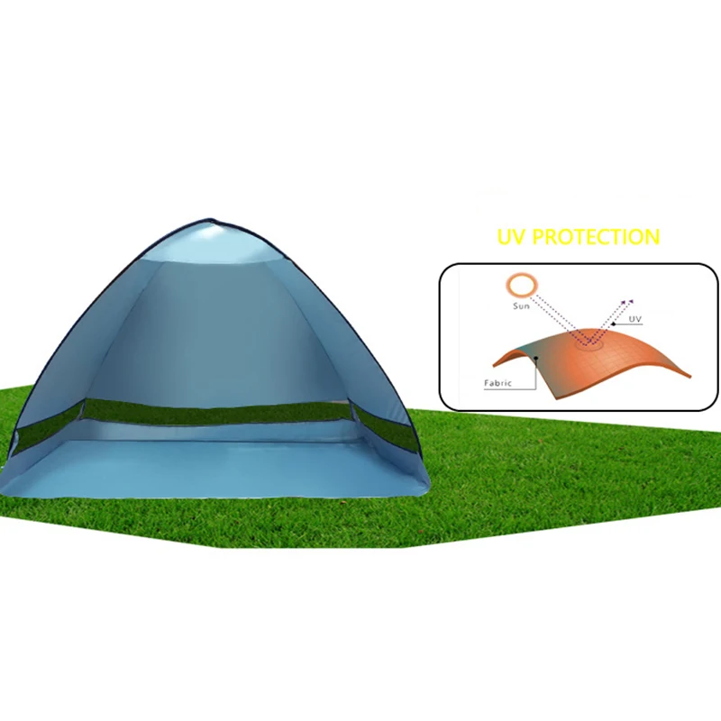200X120X130 سنتيمتر التلقائي خيمة للشاطئ ل 2 أشخاص السباحة المشي خيام التخييم الأشعة فوق البنفسجية الوقاية طوي سهولة الحمل الشمس المأوى