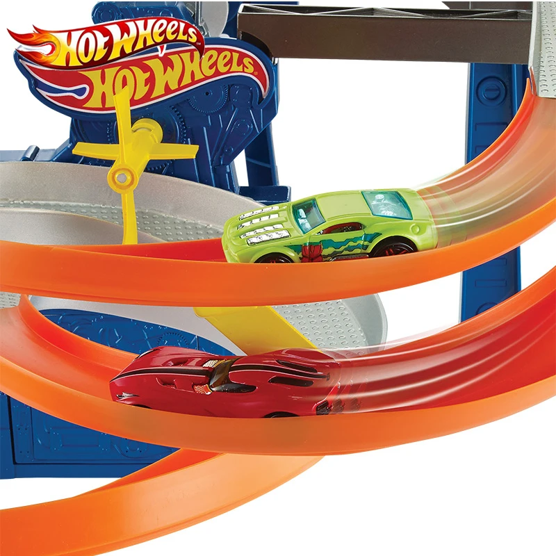 Игровой набор Hotwheels Factory Raceway, детский игрушечный автомобильный трек, ударная спортивная игрушка, Заводская игровая площадка, игровой набор FDF28 для детей, подарок на день рождения