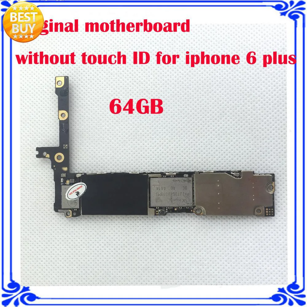 imágenes para Original placa base sin fingprint para iphone 6 Plus de 5.5 pulgadas 64 GB placa base sin Touch ID 100% probado placa lógica imágenes para Original placa base sin fingprint para iphone 6 Plus de 5.5 pulgadas 64 GB placa base sin Touch ID 100% probado placa lógica
