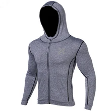 Зимняя мужская спортивная куртка для бега, спортивные куртки с капюшоном, пальто для фитнеса, куртка для тренировок, бега, бега, облегающая куртка на молнии, одежда