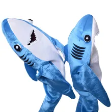 

Fashion Adults Kids Jumpsuit Cosplay Costume Shark Stage Clothing Fancy Dress Halloween Christmas Props Free Shipping