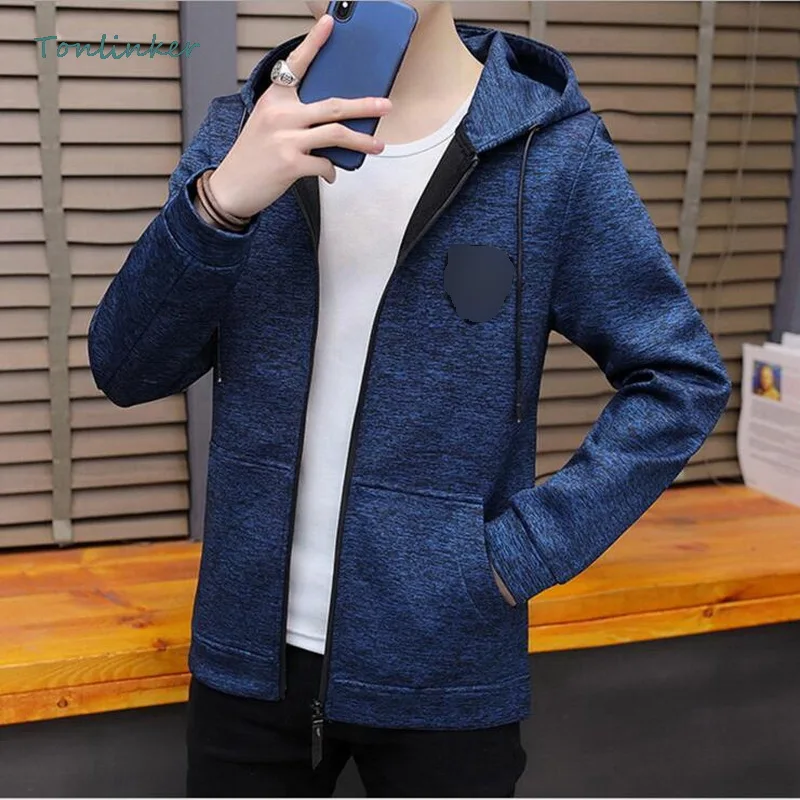 

Tonlinker Spring Autumn Men's Windbreaker Jackets Young Fashion Trend Coats Male Coat Casual Slim Fit Hooded Jacket