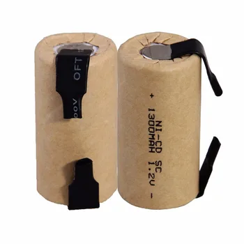 

2 pcs SC 1300mah 1.2v battery NICD rechargeable batteries for emergency light toy equipment power for electric screwdriver