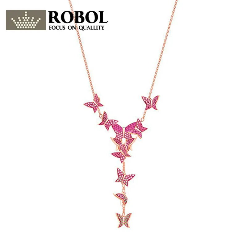 

ROBOLHigh Quality Swar Original 1:1 Butterfly Necklace Has Logo Please Check More Swar products InThe Store FreeMail