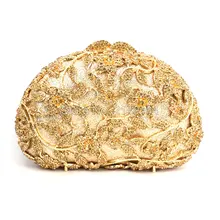 Элегантные свадебные сумочки для выпускного, украшенные кристаллами Beryl, женская вечерняя сумочка с золотыми бриллиантами, сумочка с металлической защелкой вечерние клатчи 88621-A