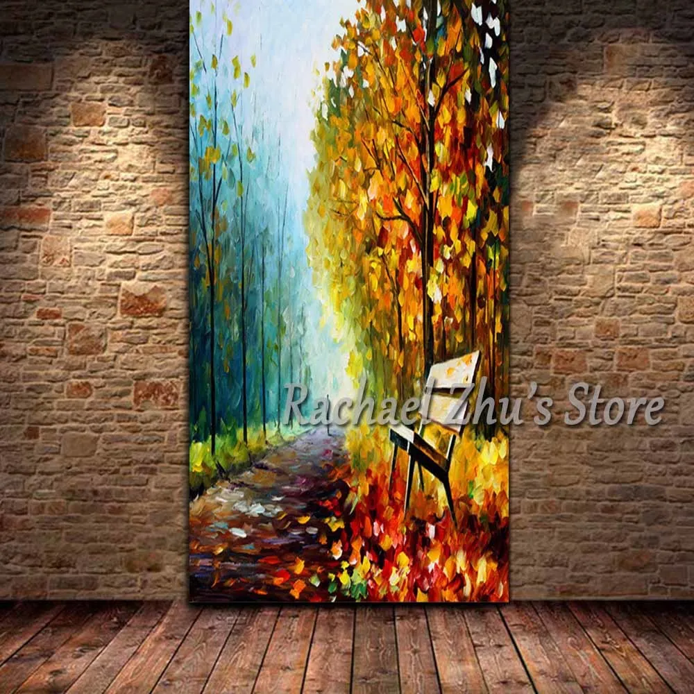 

Large Size Hand Painted Palette Knife Abstract Landscape Oil Painting On Canvas Wall Pictures Living Room Home Wall Art Decor