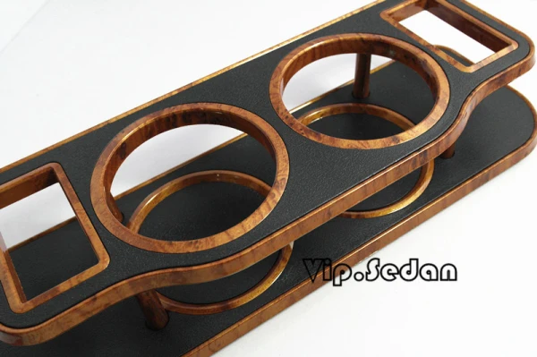 1Pcs Large Wood Grain Car Instrument Desk Table Plastic Double Cup Drink Holders