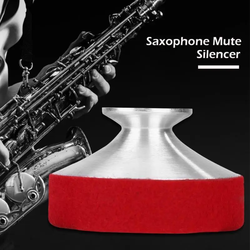 

2019 1 PC Aluminum Alloy Saxophone Mute Silencer Dampener for Instruments Accessories Red and Green Saxophone Mute for Music