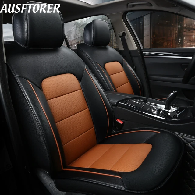 AUSFTORER Custom Genuine Leather Covers Seat for Ford Escape Kuga