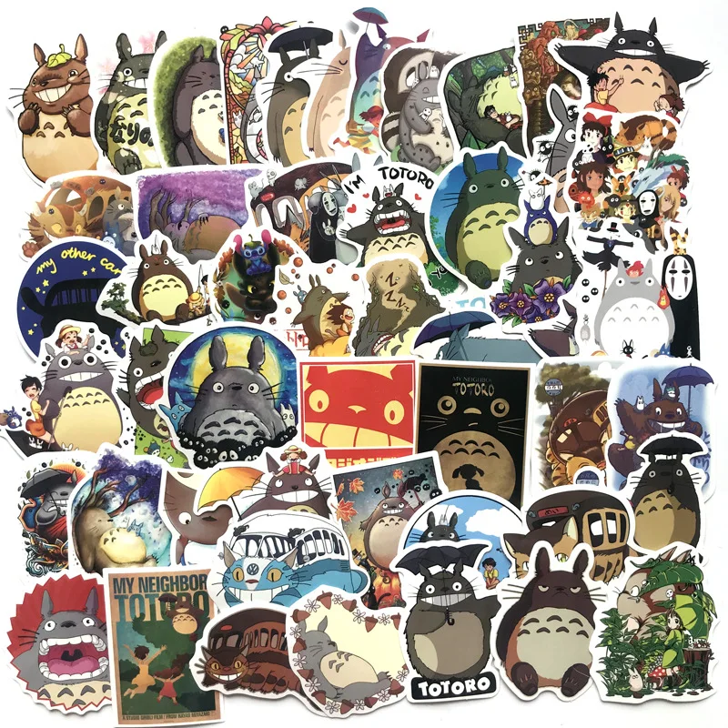 50PCS Children Animal Sticker Trunk Doodle Motorcycle Bicycle Notebook Mobile Phone Anime Cartoon Cat Decal Waterproof Toys H09