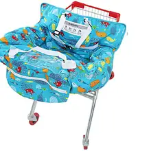Многофункциональная Тележка для покупок 2 в 1, чехол на высокий стул для малышей и младенцев-Морская синяя рыба
