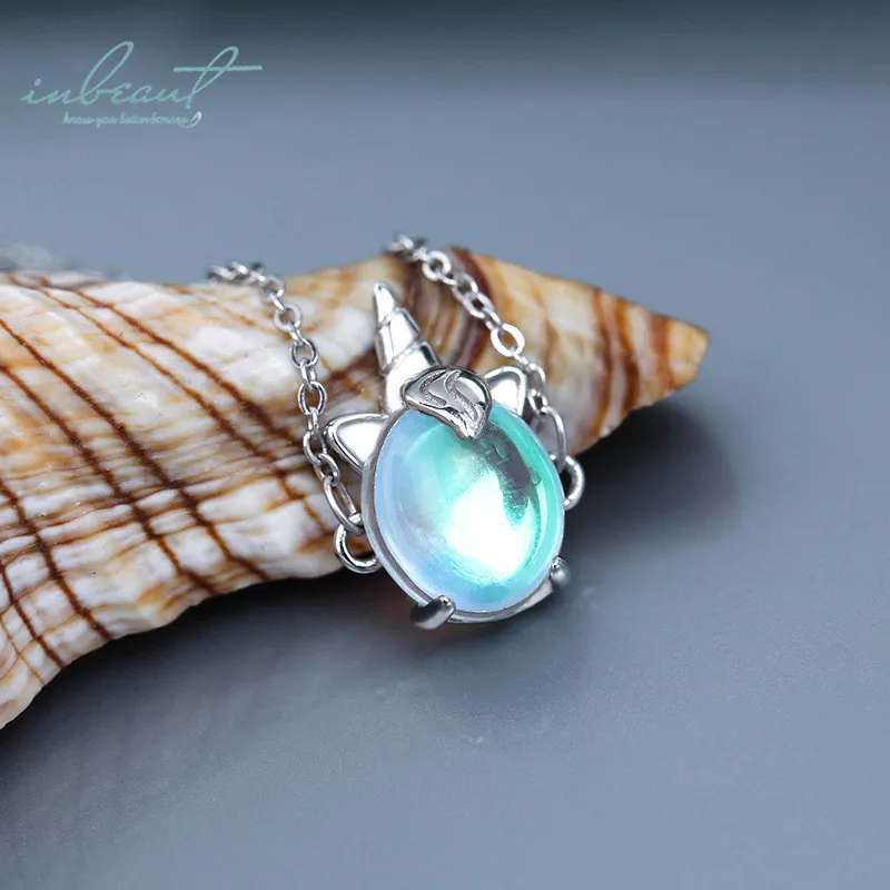 

inbeaut Silver Blue Zircon Unicorn Rainbow Beads Bracelet Korean s925 Colorful Enamel Sweet Candy Chain for Women Party Jewelry