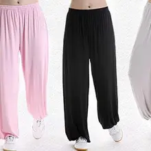 10 цветов Высокое качество comfortabe унисекс летние Единоборства Йога Брюки-шаровары тренировка кунгфу Тай Чи Брюки