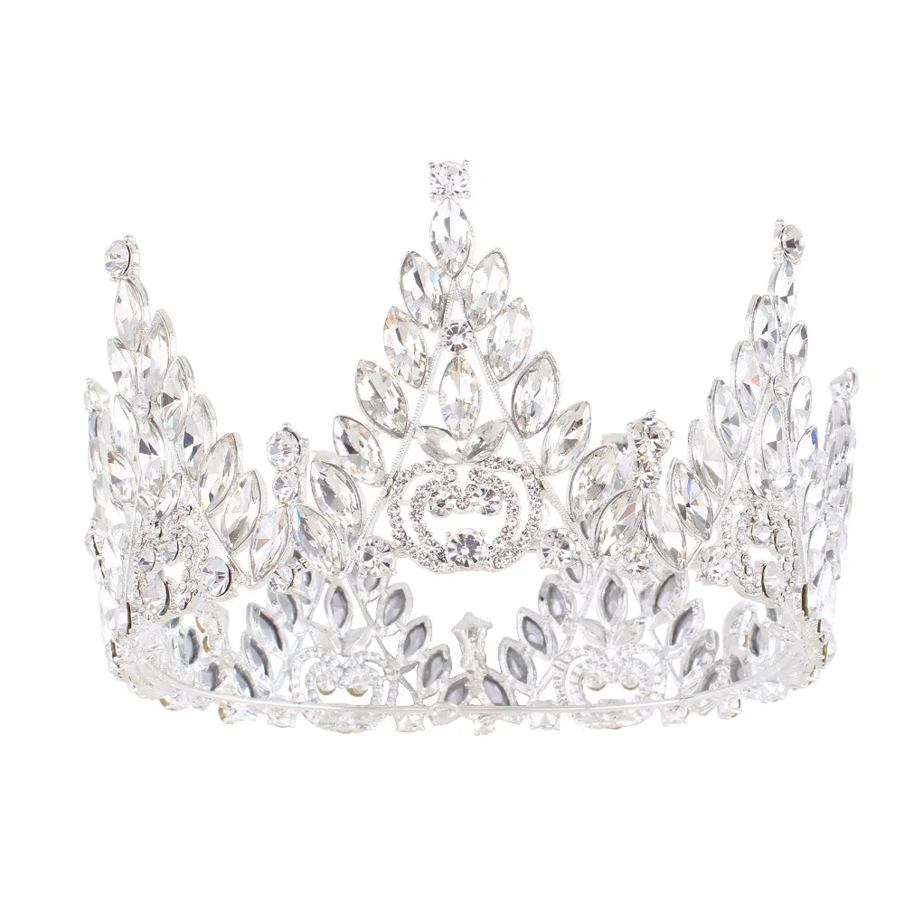IFUMUD Bride Tiara Crown For Women Royal Queen Sparkling Diadem Bridal Wedding Hair Jewelry Prom