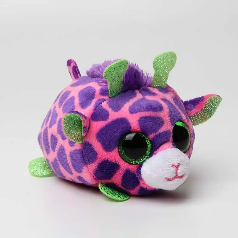 10CM Mini Original Ty Plush Toys Beanie Boos Big Eyes fox unicorn Pocket TSUM Candy pig Stuffed Doll Pink Owl TY Baby Kids Gift