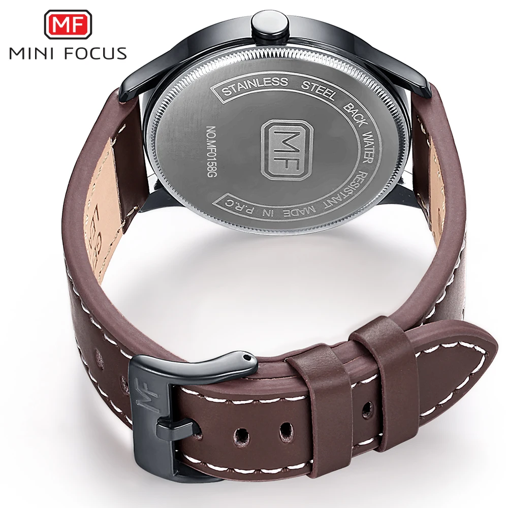 Men Watches 2019 MINIFOCUS Luxury Brand Quartz Men's Wrist Watch Waterproof Brown Leather Strap Fashion Male Wristwatch Men 2019 (10)