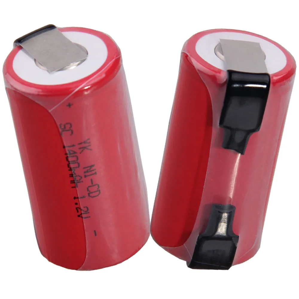 Самая низкая цена 2 шт аккумулятор SC 1 v батареи перезаряжаемые 1400 mAh nicd Батарея для