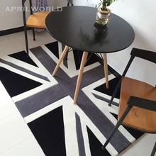 2*3 м новые классические ковры для гостиной с британским флагом, коврики для прихожей, диван из акрила в черно-белую полоску