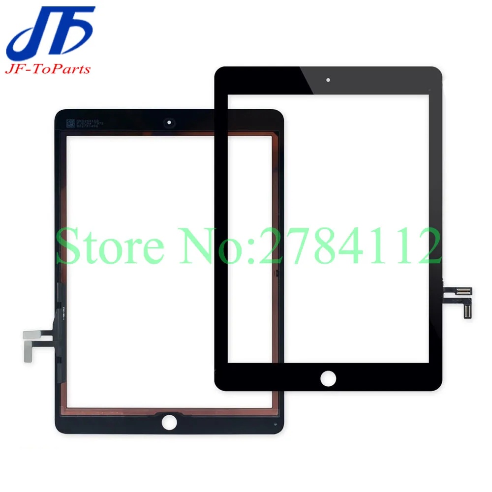 

50pcs touch panel Replacement parts For iPad 5 / Air 1 for Touch Screen Digitizer Assembly with flex cable & sticker by DHL