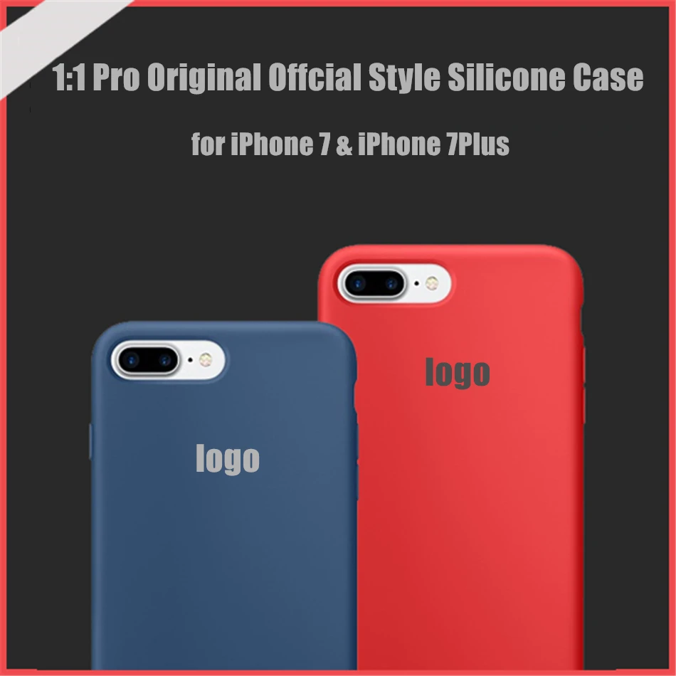 For iPhone 7 7 Plus Pro Original 1 1 Silicone Silicon Case Elegant Official Design Ultra
