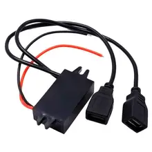 Auto Boot Motorrad Dual USB Ladegerät DC 12 v Zu 5 v 3A Power Adapter Versorgung ladegerät july19(China)