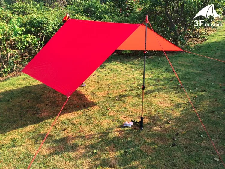 3F Ul شخص واحد خفيفة تنزه في الهواء الطلق المظلة التخييم البسيطة قماش القنب الشمس المأوى 20D سيليكون