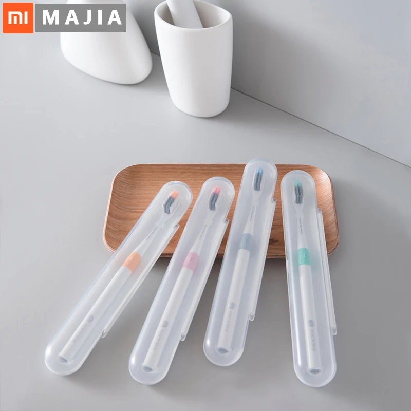 MI Mijia Doctor B Bass метод глубокая зубная щетка для чистки 4 цвета/набор с коробкой для путешествий Мягкая зубная щетка для домашнего путешествия