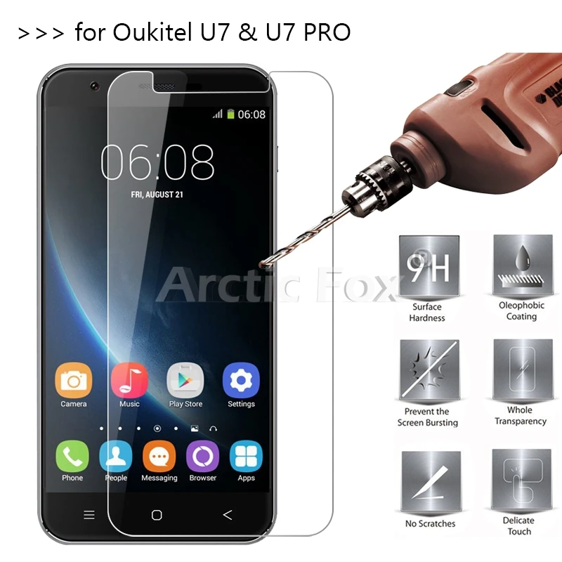 2 шт./лот закаленное Стекло для Oukitel U7 PRO Экран протектор Защитная пленка