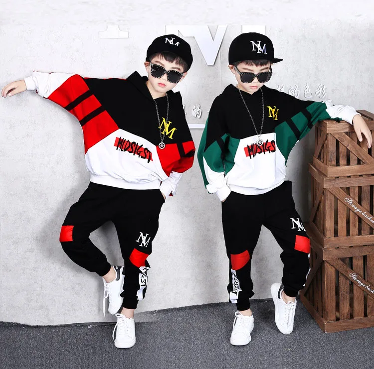 Online Chándal para niños conjunto de ropa hip hop Dnace traje deportivo para niñas adolescentes sudaderas Haren pantalones trajes para 6 8 10 12 14 años