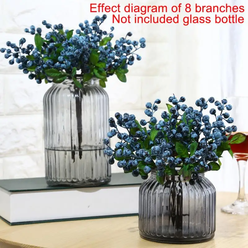 

Artificial Flowers Stamens berries cherry Fake Smooth Foam Fruit for Wedding Christmas Decoration#137
