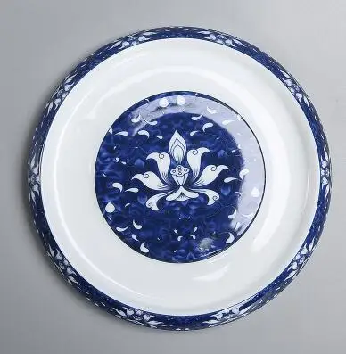 Синий и белый фарфоровый чайный набор кунг-фу посуда для напитков: чайная чашка для заварки чайной церемонии gaiwan и поднос для чашки - Цвет: pot tray