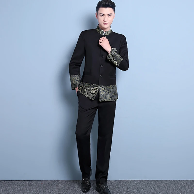 Aliexpress.com : Buy mens chinese tunic suit set male stand collar men