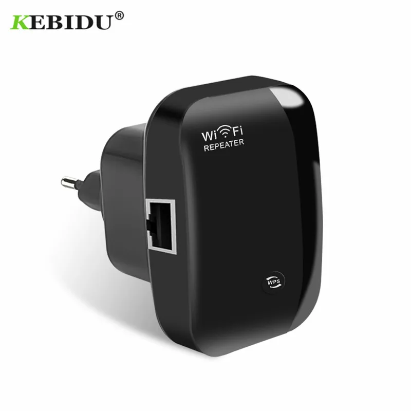 

KEBIDU Wireless N300 Wifi Repeater 802.11n/b/g Network WiFi Routers 300Mbps Range Expander Signal Booster WIFI Ap Wps Encryption