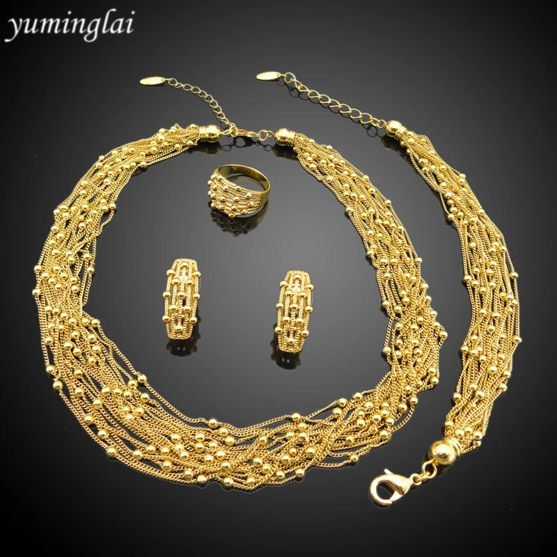 Yuminglai Italian Gold Jewelry 24K Dubai Costume Jewelry Fine Jewelry