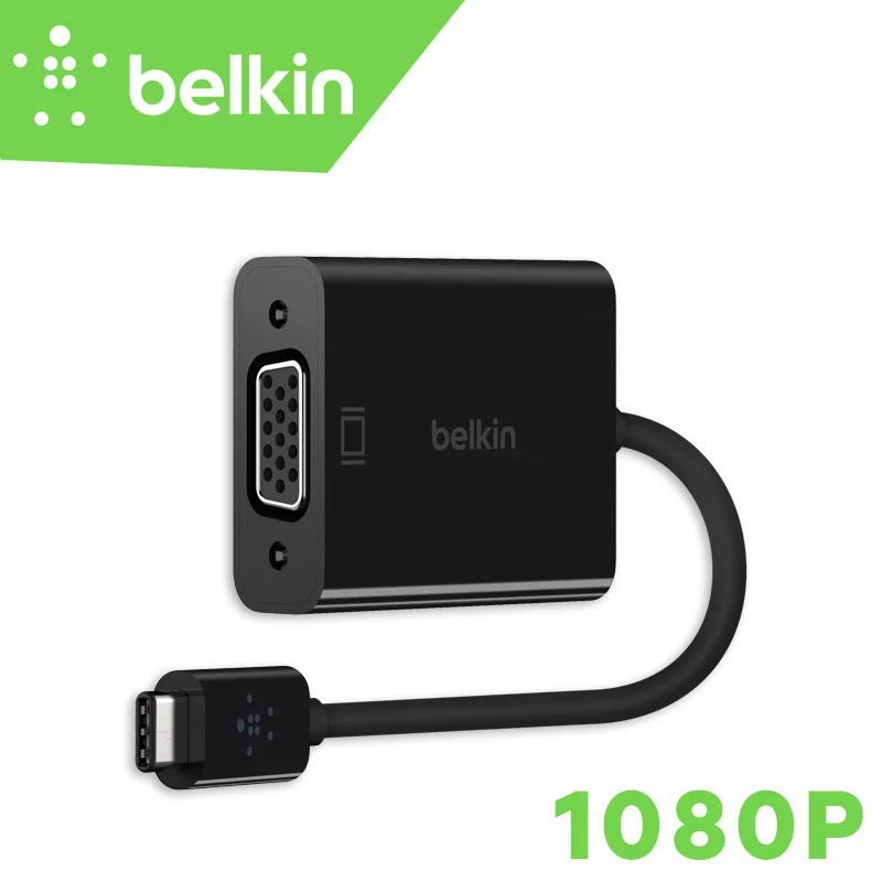 

Belkin Original USB-C to VGA Adapter Cable 1080P for New MacBook Pro for Laptops with Type-C port for Projectors F2CU037bt