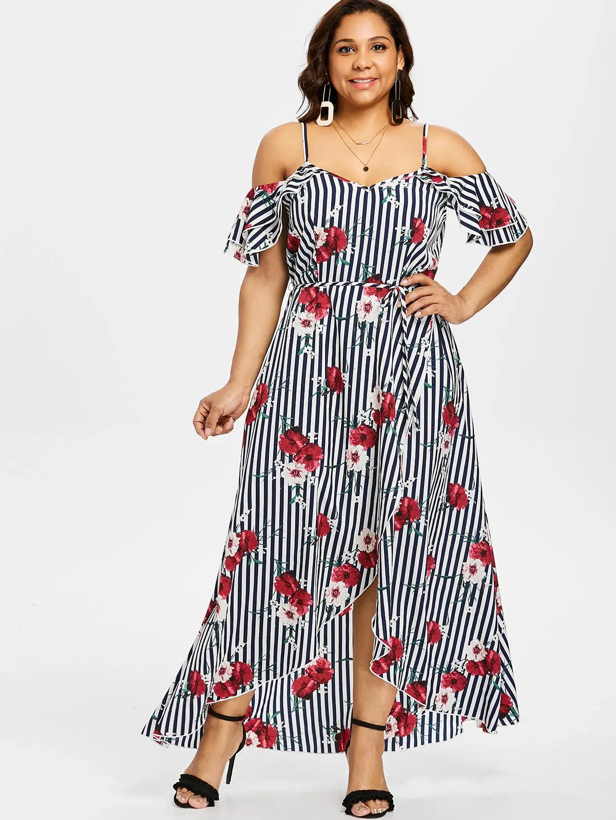 cold shoulder summer maxi dresses