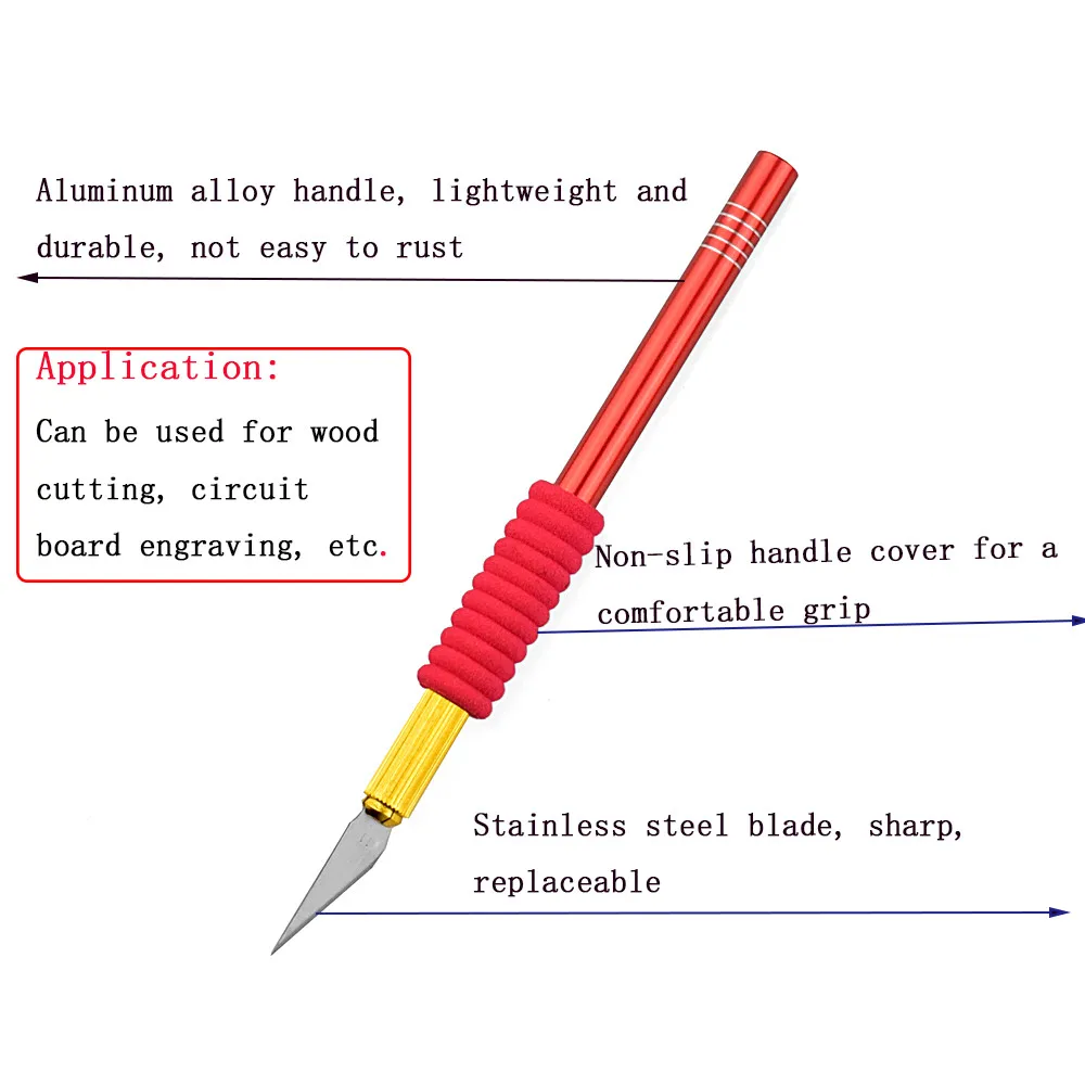 NEWACALOX Алюминий точность Искусство Дерево Набор ножей для резьбы инструменты с 18 шт хобби лезвия для Комплект «сделай сам» модель для резьбы ремонт