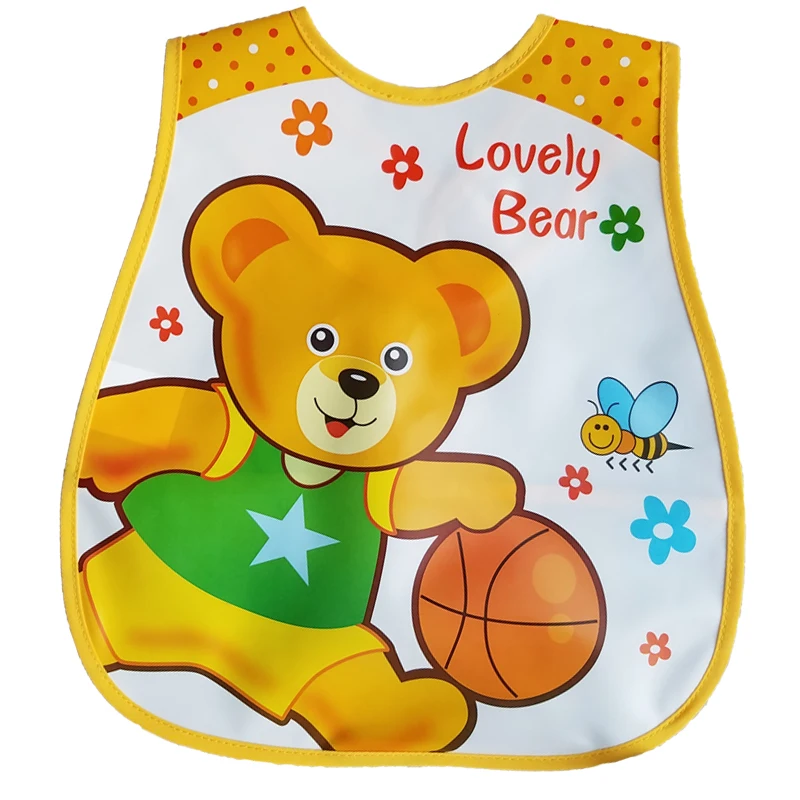 

Baby Bibs EVA Plastic Waterproof Lunch Feeding Bibs Baby Cartoon Feeding Cloth Children Apron Baby Accessories Stuff