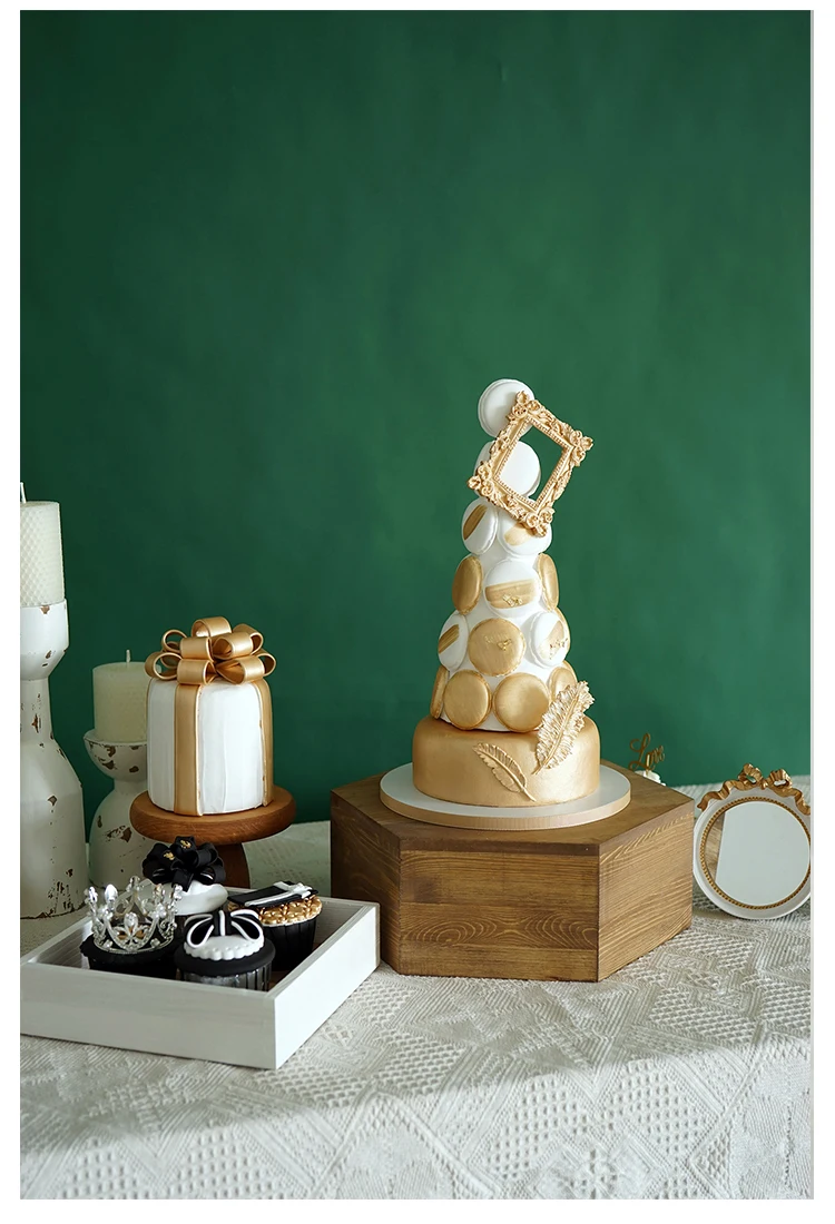 Имитация подставка для макарон игрушечный торт украшение окна поддельная модель торта Золотой торт вечерние искусственные украшения