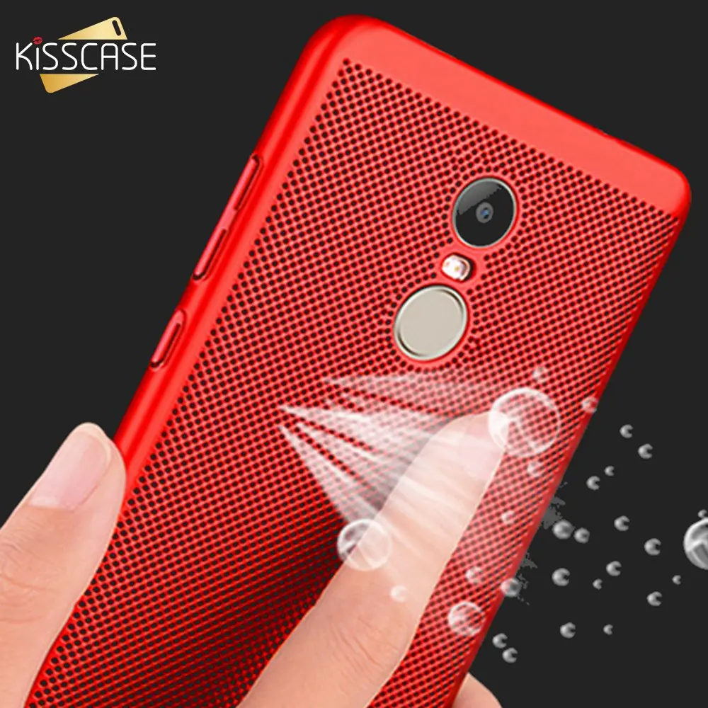 

KISSCASE Ventilation Case For Xiaomi Redmi 4X 3 4A Note 4X 4A For Xiaomi mi6 5S Hollow Breathable PC Phone Cover For Xiaomi 5S S