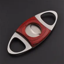 Нож для резки сигар из нержавеющей стали из красного дерева, ножницы из нержавеющей стали, инструмент для кубинской сигары