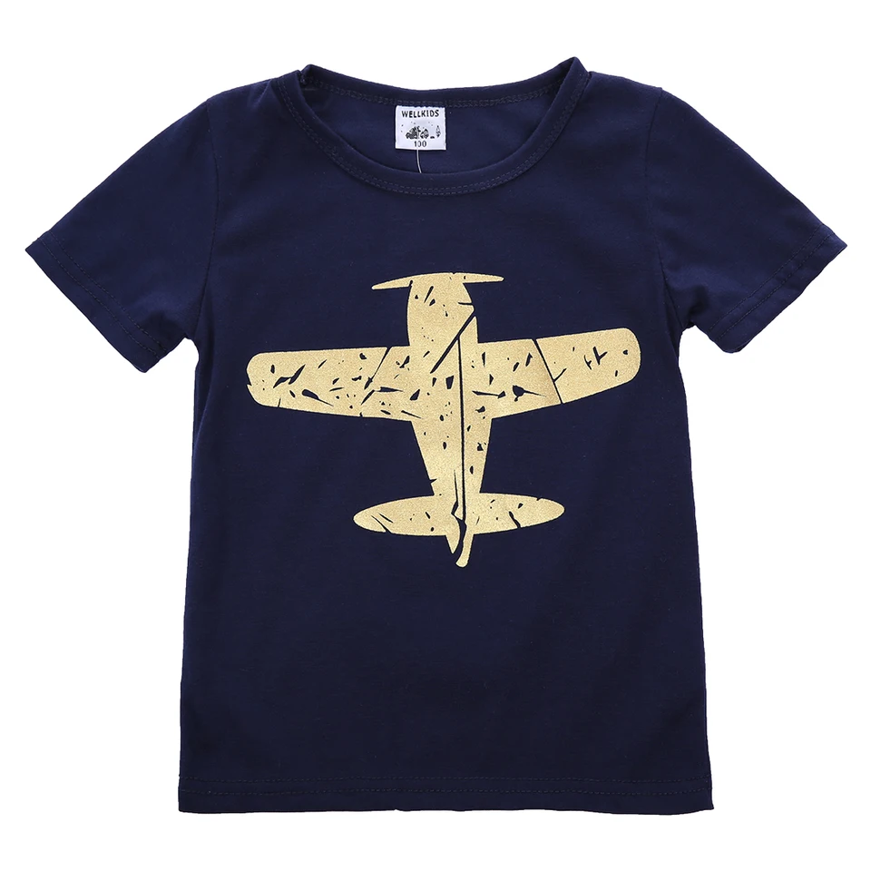Pudcoco Kids Baby Boys T Shirt Airplane Print Tees Top Aircraft