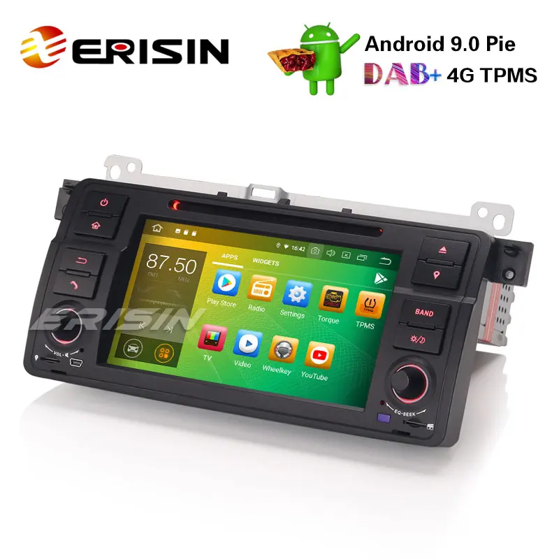 Erisin ES7962B " Android 9,0 автомобильный стерео gps DAB+ CD Bluetooth DTV DVR SD для BMW E46 M3 Rover75 MG ZT