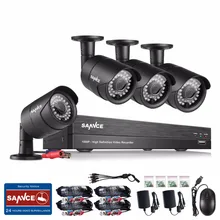 SANNCE 8CH HD 1080P CCTV System 2MP Home Security Cameras 1920*1080P Outdoor waterproof CCTV Video Surveillance System diy kit