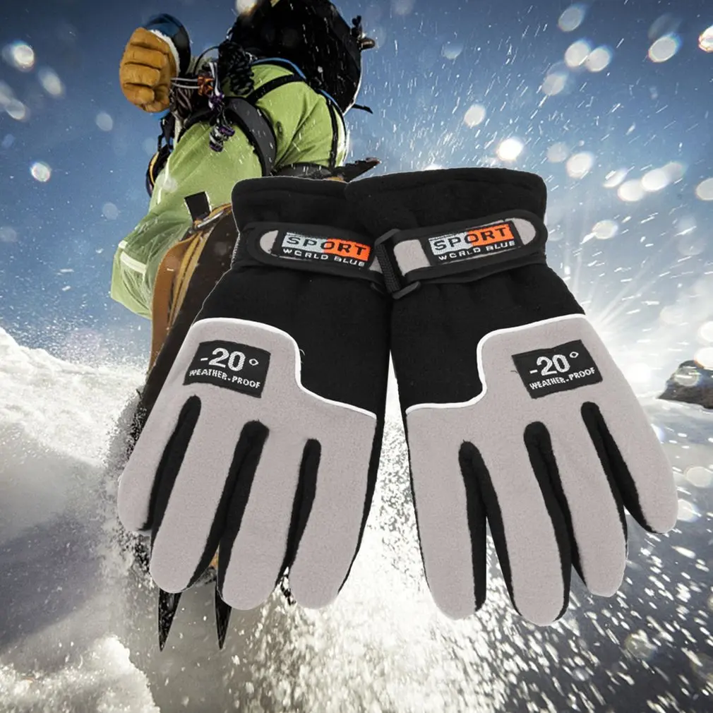 Зимние теплые ветрозащитные полный палец мужские и женские спортивные перчатки унисекс мотоциклетные лыжные перчатки Зимние перчатки для катания на сноуборде и лыжах