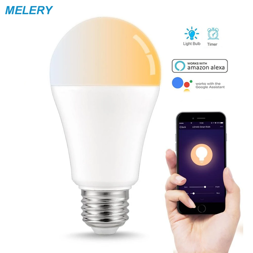 

WiFi Smart Light LED Bulbs E26 14W Warm 2000K to Cool White 6000K Colour Change Mood Light Homekit Works with Alexa Google Home
