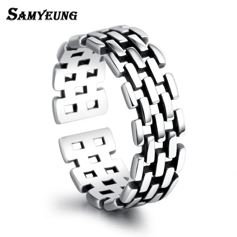

Punk Silver Rings for Women Jewelry Antique Couple Adjustable Mens Ring Male Alliance Female Anel Jewelery Joyas Gift for Girls