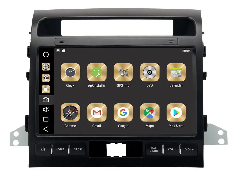 Clearance 32g 4GRam 8" Android 9.0 Car Audio for Toyota Land Cruiser LC200 2008-2012 Stereo Video GPS Navi Multimedia IPS Monitor Radio 2