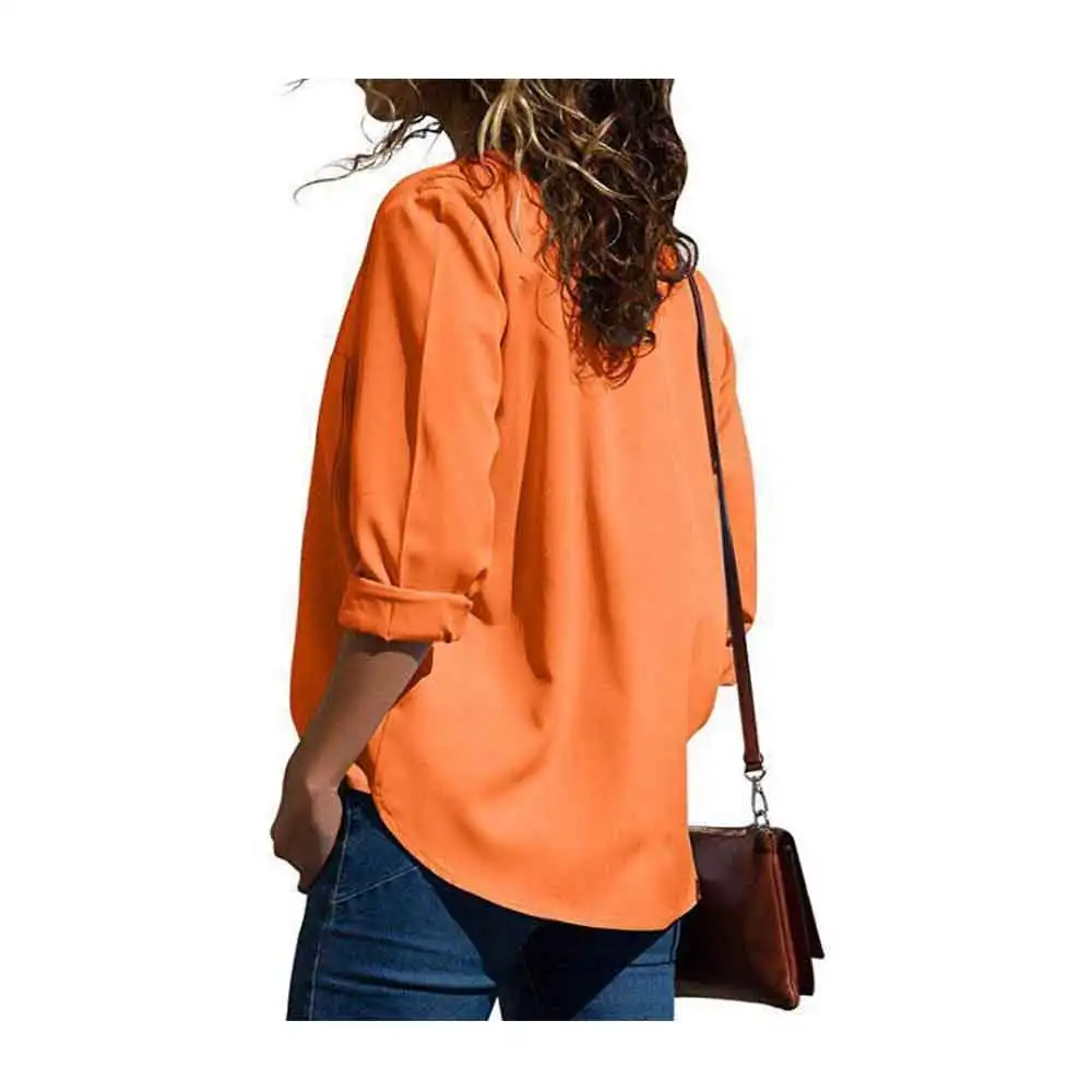 Women Summer Blouses Long Sleeve Shirt Chiffon Blouse Shirt Casual Tops Blusas Femininas Plus Size 2019 Fashion Ladies (5)