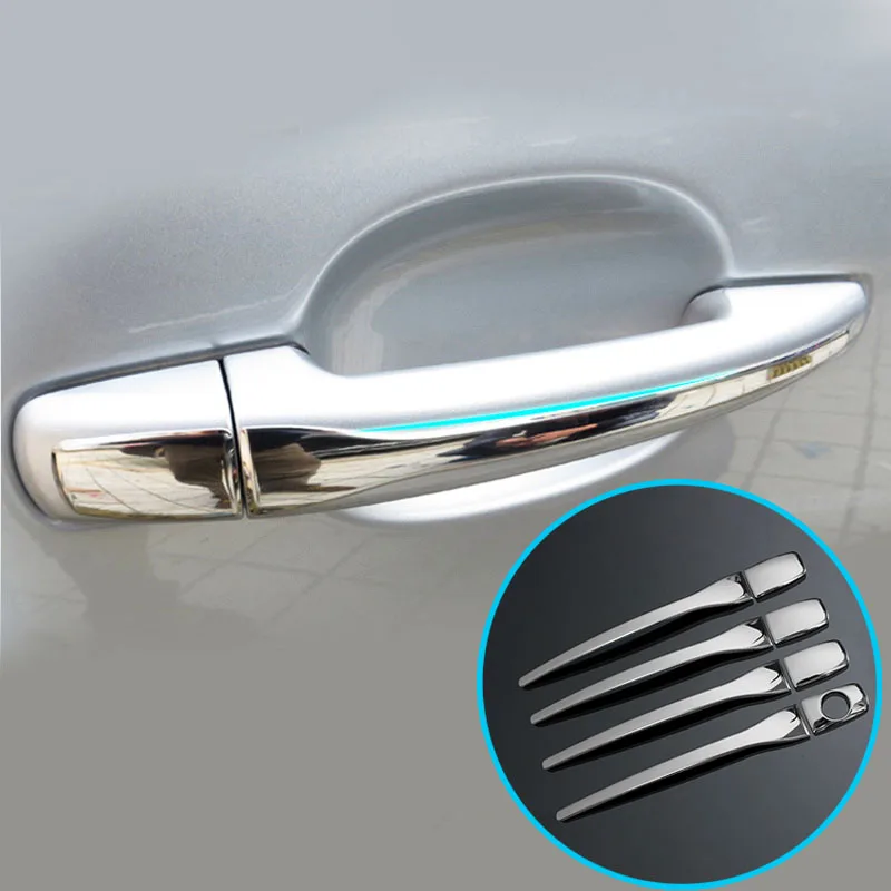 

FIT FOR PEUGEOT 2008 3008 207 308 407 CITROEN C4 C6 CHROME DOOR HANDLE COVER TRIM MOLDING STAINLESS CAP BEZEL OVERLAY PROTECTOR